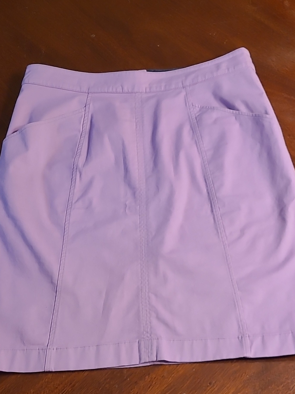 Boden Lavender A-line Mini Skirt US Size 8 ( Long) Cotton Light Purple